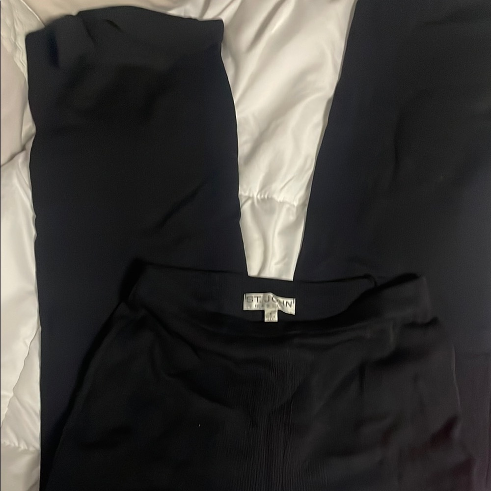 St. John black knit pants